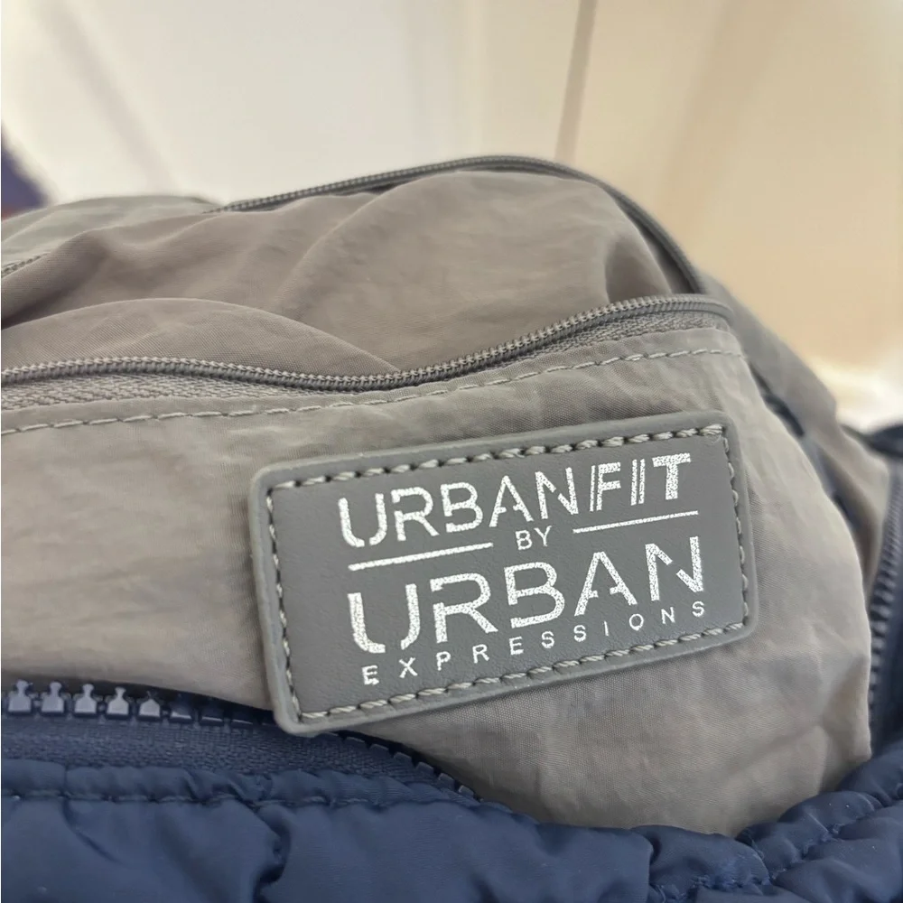 UrbanFit by Urban Expressions Puffer Bag in Navy - Picture 2 of 2